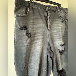 American Eagle soft knit Curvy Super High Rise black Jeggings Size 20